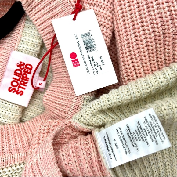 NWT Solid & Striped The Max Asym Pullover Knit Sweater Marled Colorblock Top S - Picture 11 of 11